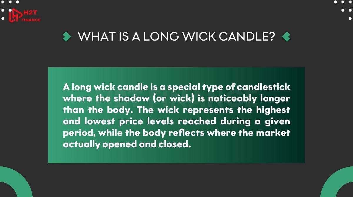 A long wick candle is a candlestick with a shadow much longer than its body