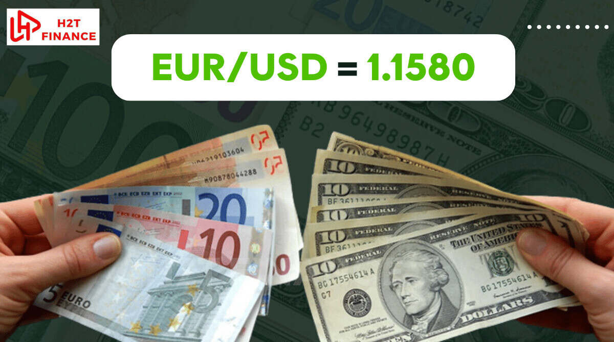 EUR_USD = 1.1580, it means 1 euro = 1.1580 US dollars