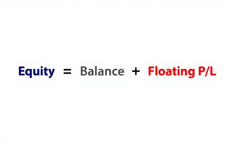 Equity reflects your real-time account value: It’s the sum of your balance and floating profit or loss