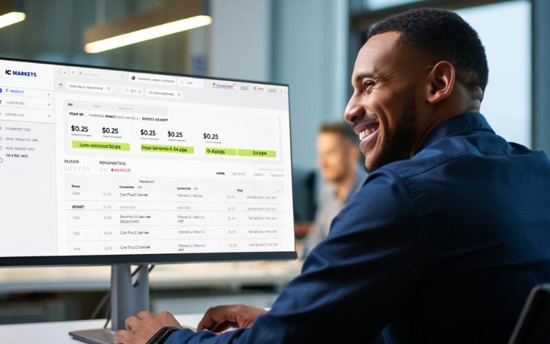 IC Markets stood out for its consistently low fees