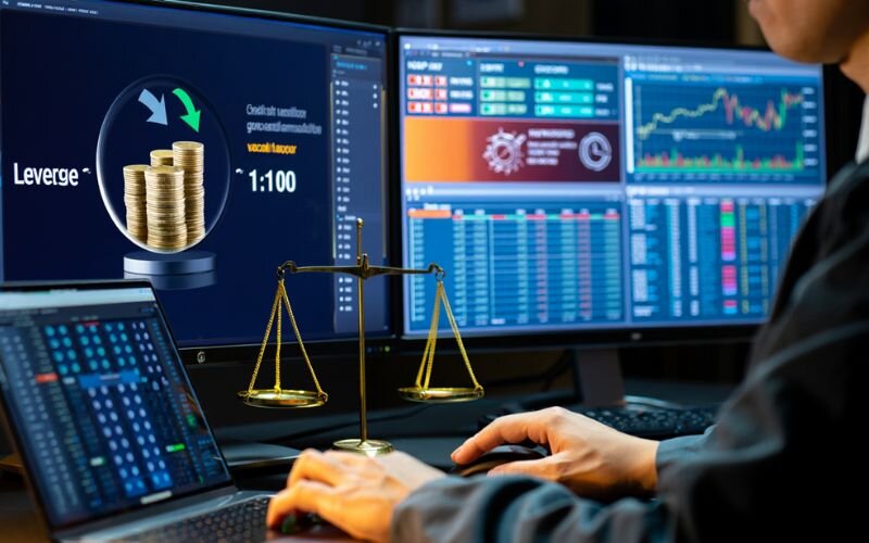 Leverage lets forex traders control large positions with little capital, boosting gains and risks