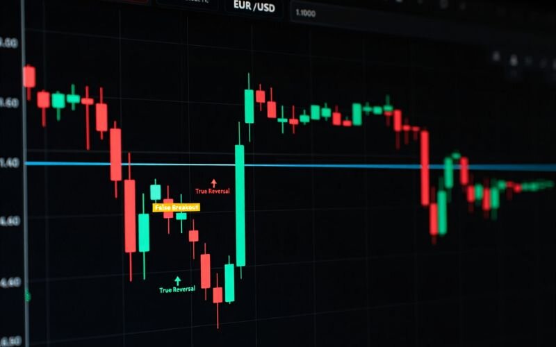 Round numbers often act as magnets for price action, but false breakouts or reversals can occur