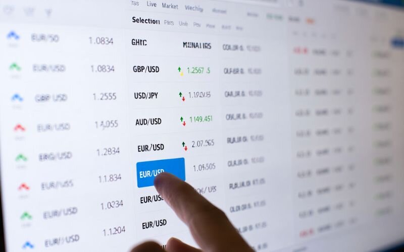 Select the asset or currency pair you want to analyze