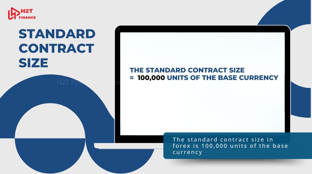 The standard contract size in forex is 100,000 units of the base currency