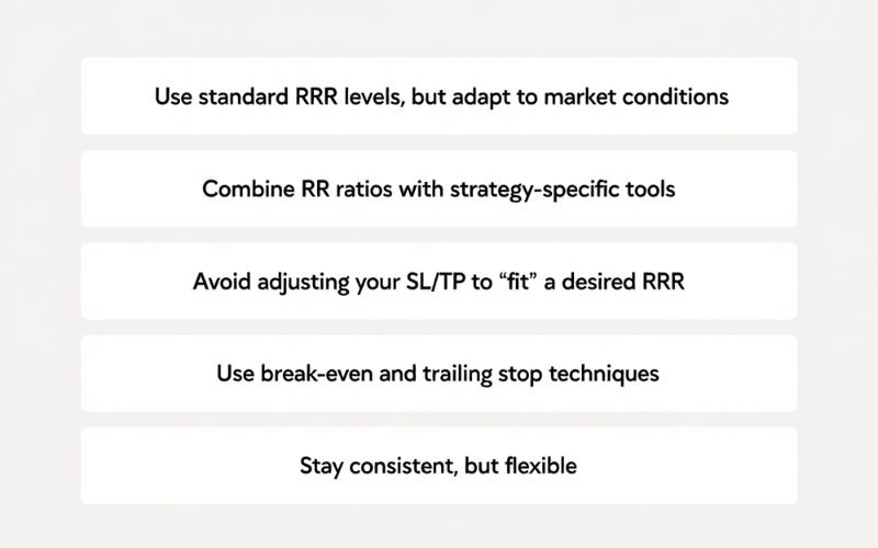 Tips for using risk reward ratios in real trading