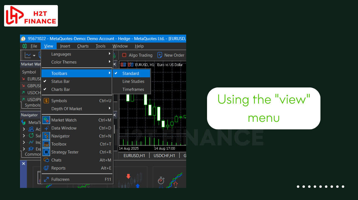 Using the _view_ menu