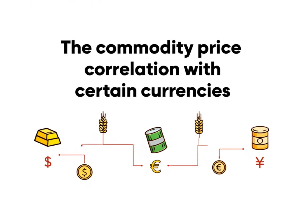 The commodity price correlation with certain currencies